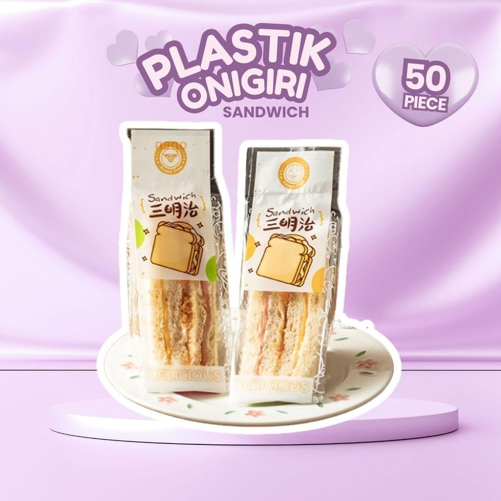 Plastik Sandwich Roti Lapis Packaging Kertas Bungkus Bento Food Grade Bento Bekal Anak PY