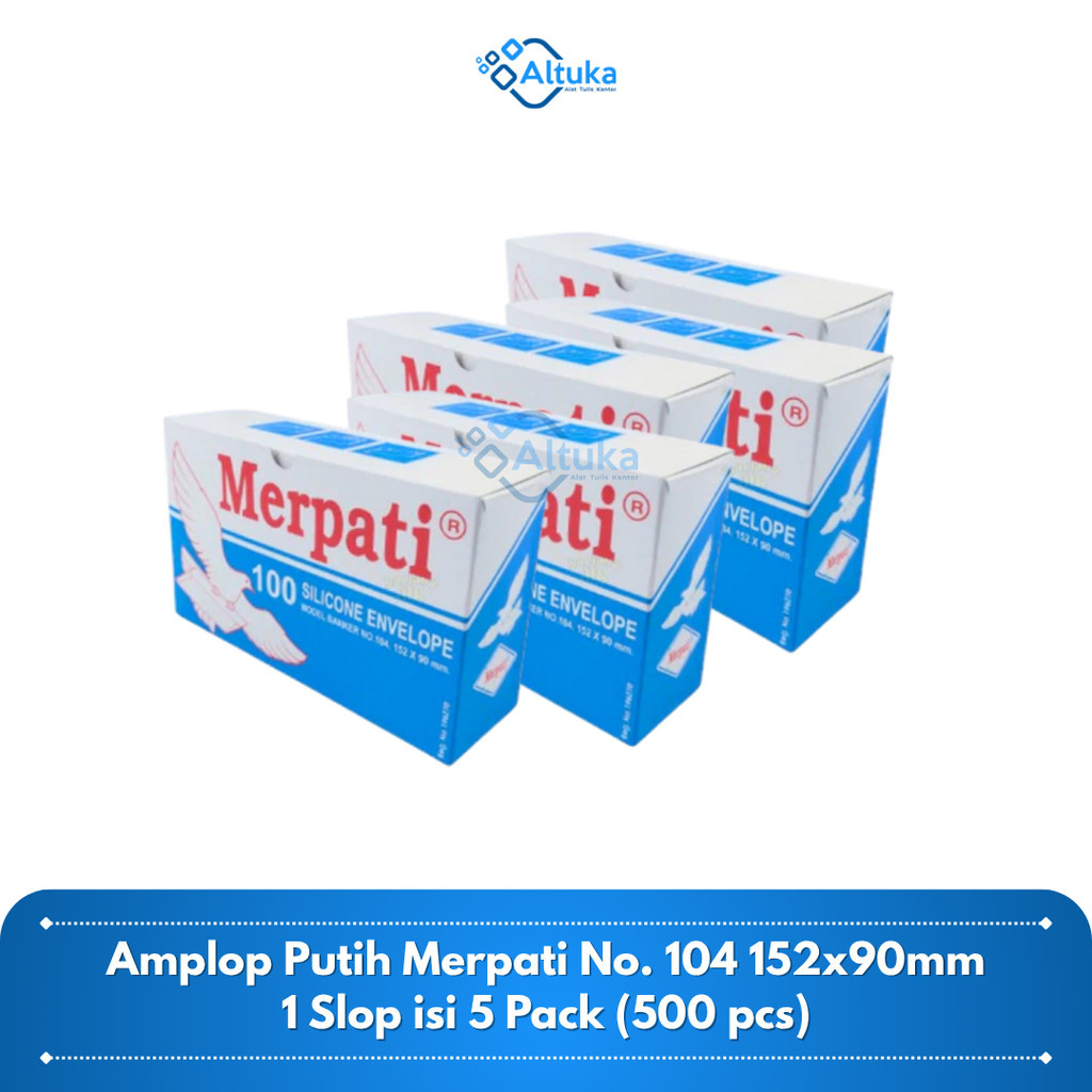 (1 slop) 500 lbr Amplop Putih Merpati 104 LEM / Amplop Surat / Amplop Uang