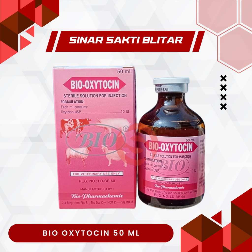 BIO OXYTOCIN 50 ML - Hormon Kon.tr.aksi Ute.rus dan Kelenjar Su.su Hewan - Like In.tra.cin