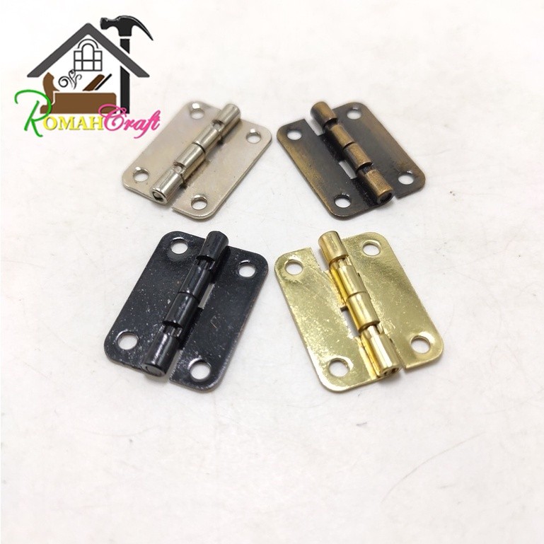 Perlengkapan Tukang-[ PROMO ] Engsel mini 90 derajat 20x25mm (10 pcs) PT.E Engsel plat kecil untuk k