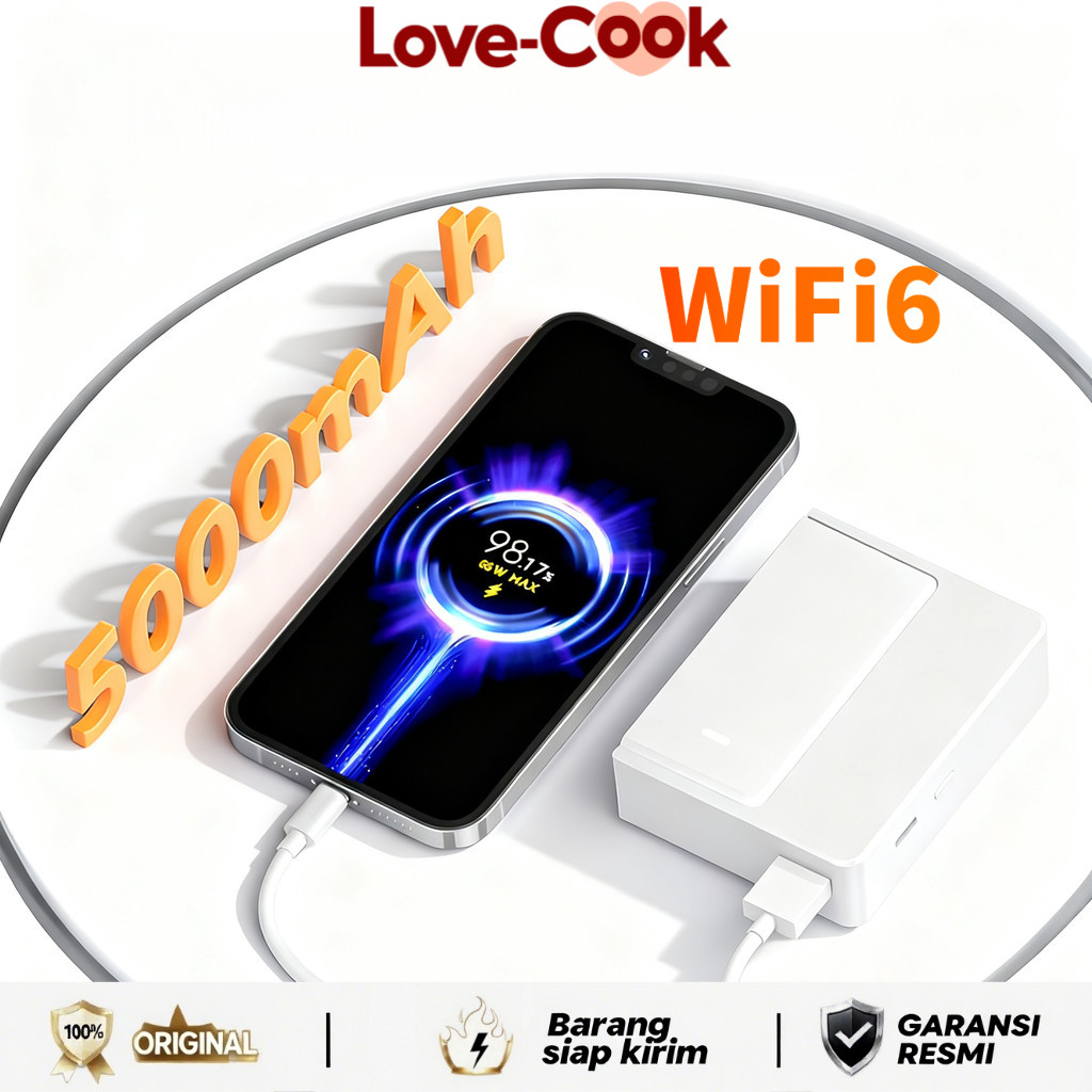 Love Cook-2in1 Mifi Modem Powerbank 5000mAh Wifi Wireless 4G Lte Modem All Operator