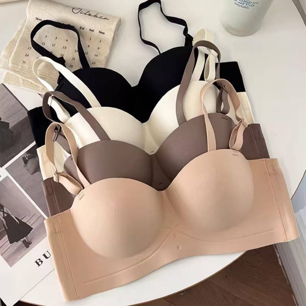 Miss curiosity Bra Tanpa Tali & Kawat – Setengah Cup, Push-Up Dada Kecil, Tanpa Jahitan