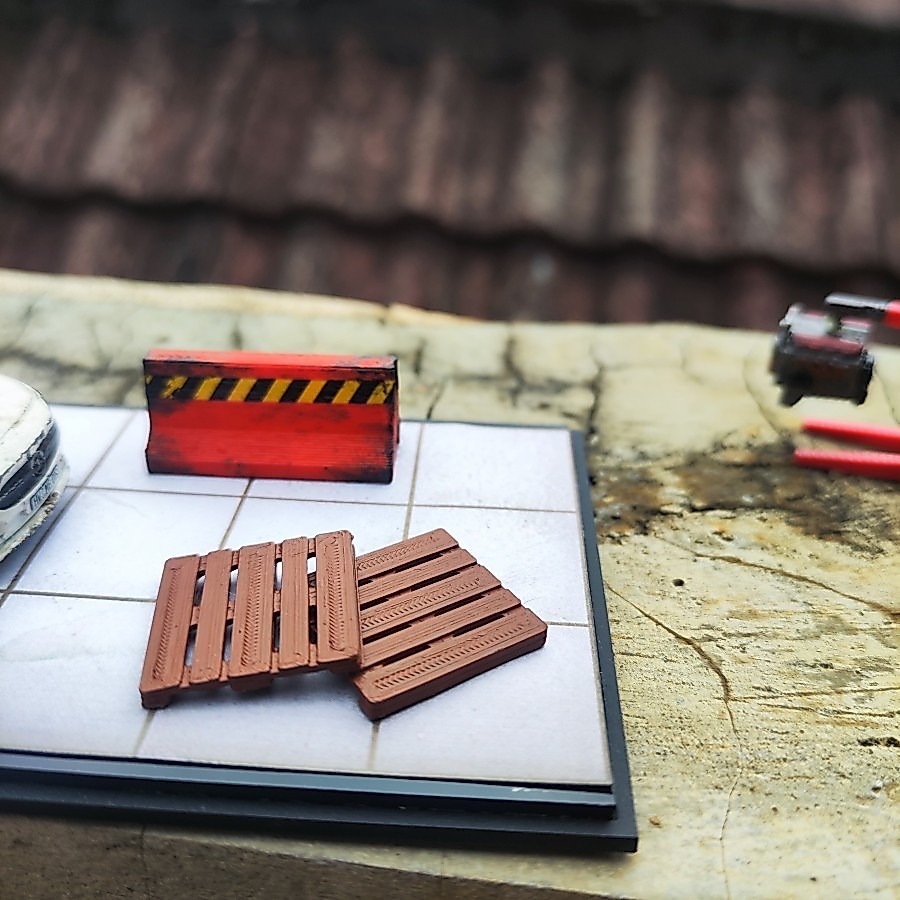 PALET MINI - PALET KAYU - MINI DIORAMA 1 / 64 - DIECAST 64 - DIORAMA + AKRILIK - DIORAMA ACRYLIC DIE