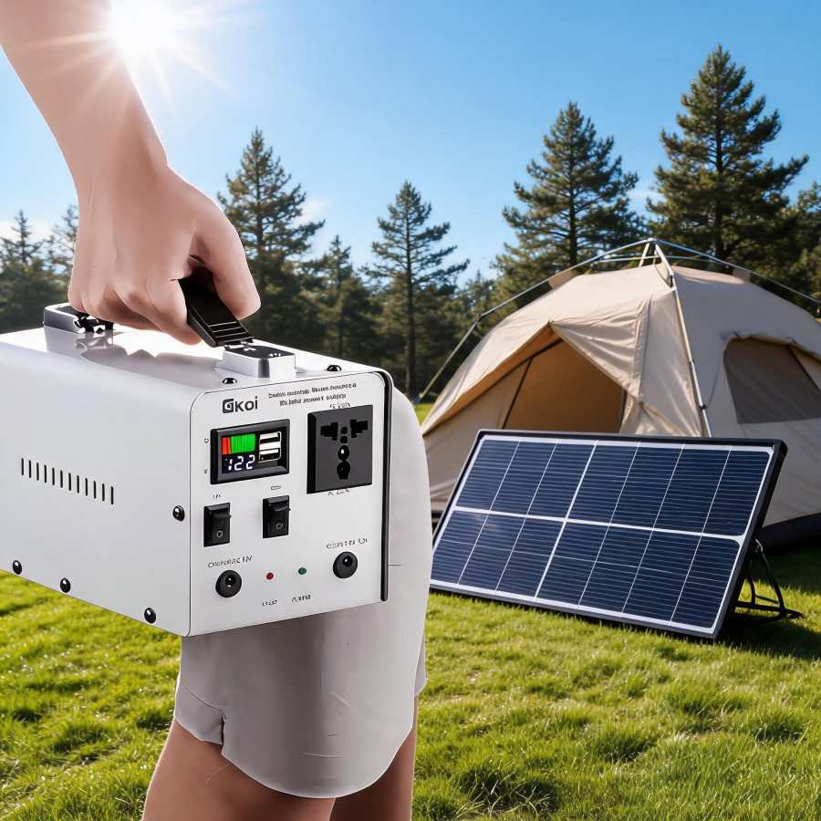 PORTABLE SOLAR PANEL GENERATOR KIT PEMBANGKIT LISTRIK TENAGA SURYA LEDgavtech