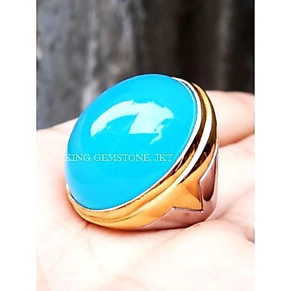 cincin natural batu akik bacan Doko palamea bacan bluish green bacan Chryscolla Chalcedony akik supe