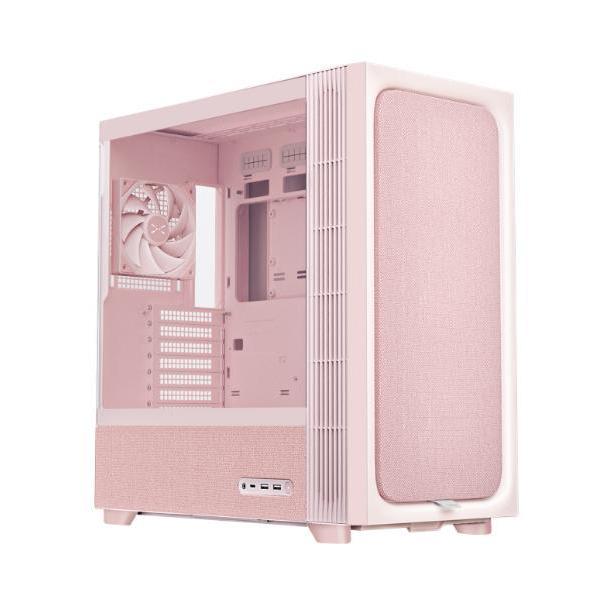 TRYX FLOVA F50 Mid Tower ATX PC Case Tempered Glass - PINK