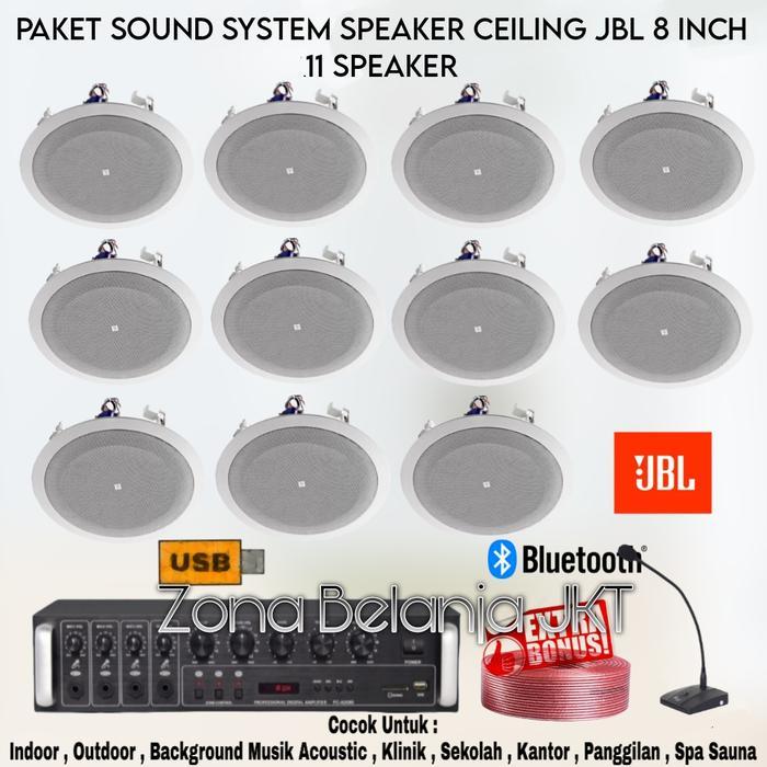 Paket Sound Cafe Panggilan Speaker Ceiling JBL 8 Inch 11 Speaker