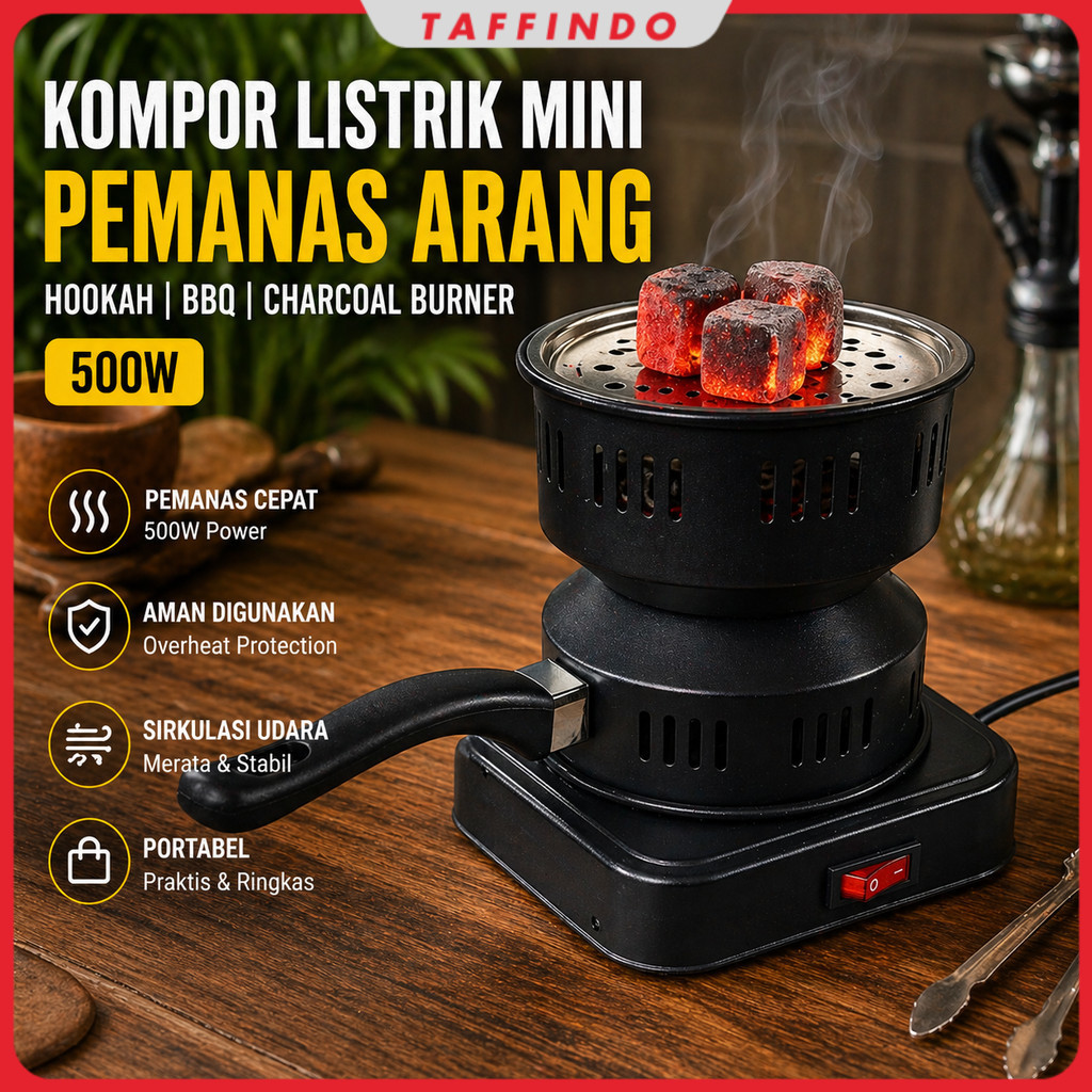 Kompor Listrik Mini Pemanas Arang Hookah BBQ Charcoal Burner 500W - ZD-A016