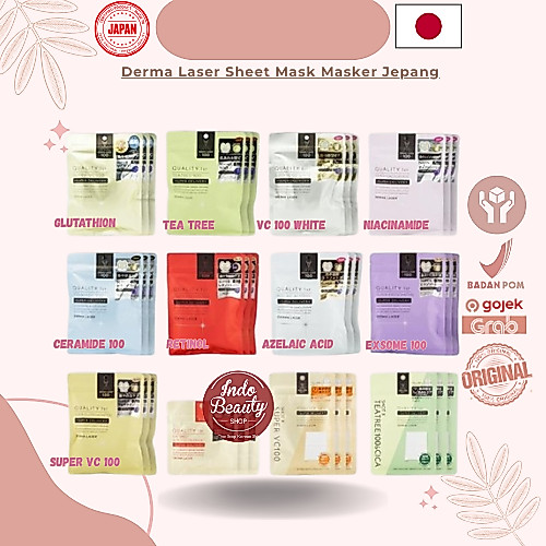 Derma Laser Super VC100+ Glutathione Face Mask Masker wajah Japan Original
