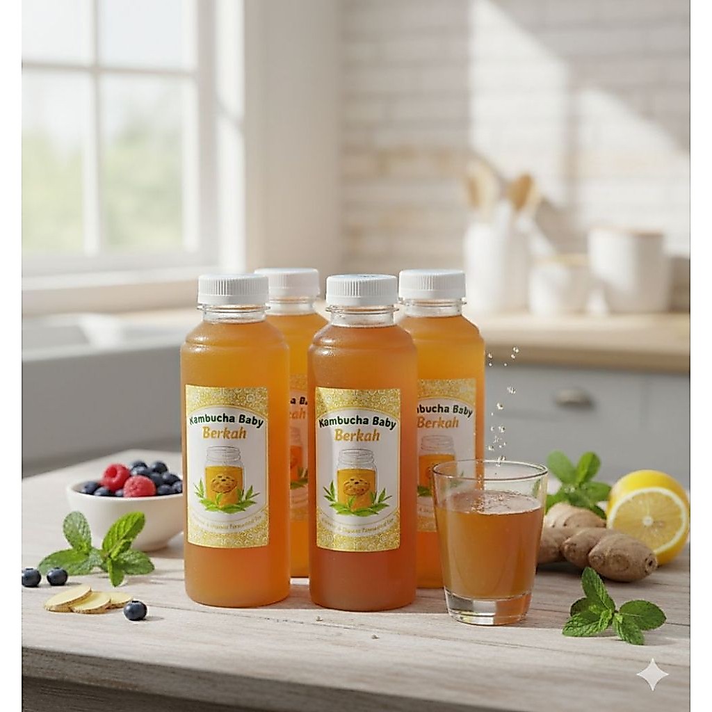 (250 GRAM) MINUMAN KOMBUCHA BABY BERKAH BY BU JENN ORIGINAL / MINUMAN KESEHATAN KOMBUCHA / MINUMAN K