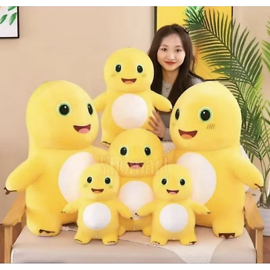 Boneka Nailong uk45/Nailong dino kuning miniso boneka gemoy lucu
