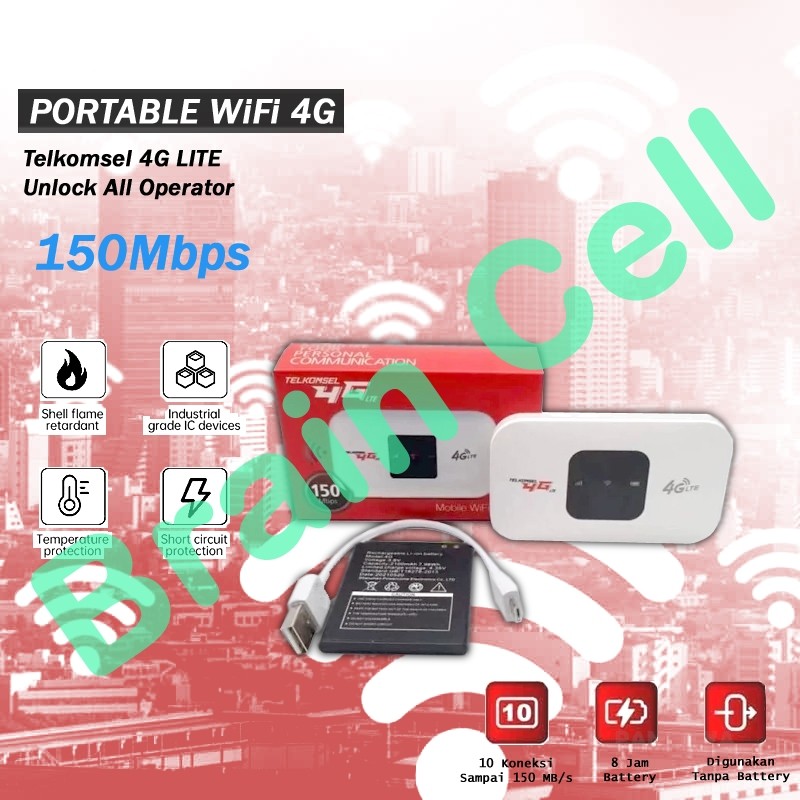 (DFlash Laptop) Mifi Modem Wifi 4G LTE 150Mbps Unlock All Operator Modem Wifi Mifi 4G LTE Unlock ALL