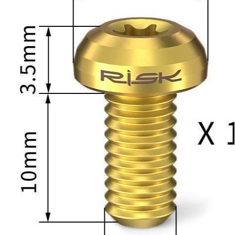 Risk Titanium Baut Rotor Rem Cakram Sepeda Baut Piringan Cakram sepeda - Gold