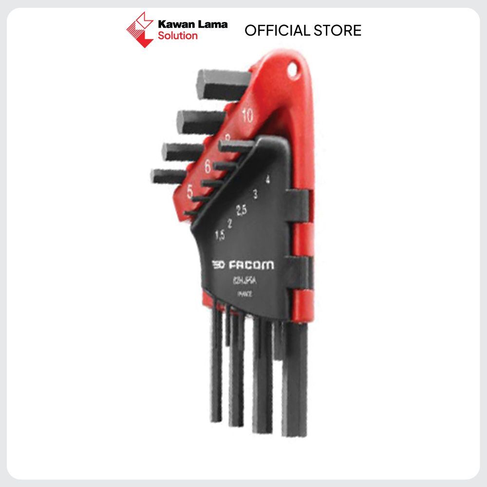 KLSOL Facom Kunci L Sleeve 1.5-10 mm 82H.Jp9A Set 9 pcs Hex Key Tool Perkakas Mekanik Bengkel Otomot