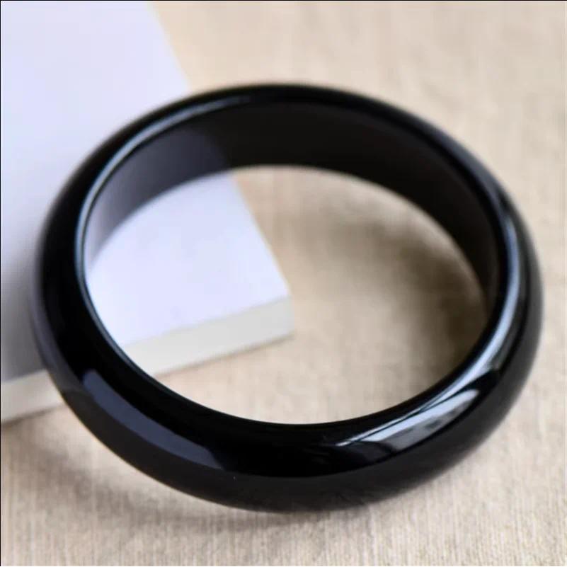 100% Natural black Chalcedony Real jade  bangle bracelets women bangle jade jewelry jadeite jade ban