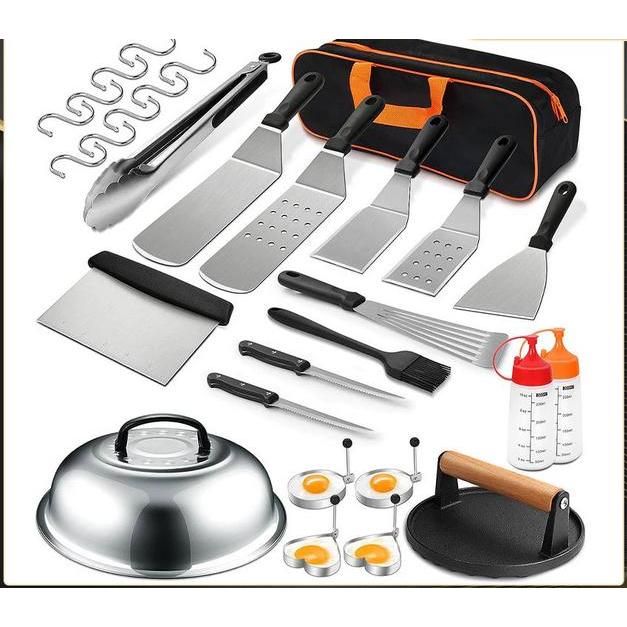 Set Peralatan Panggang BBQ Daging Spatula Grill Set  Alat Grill Bbq Dan Kompor