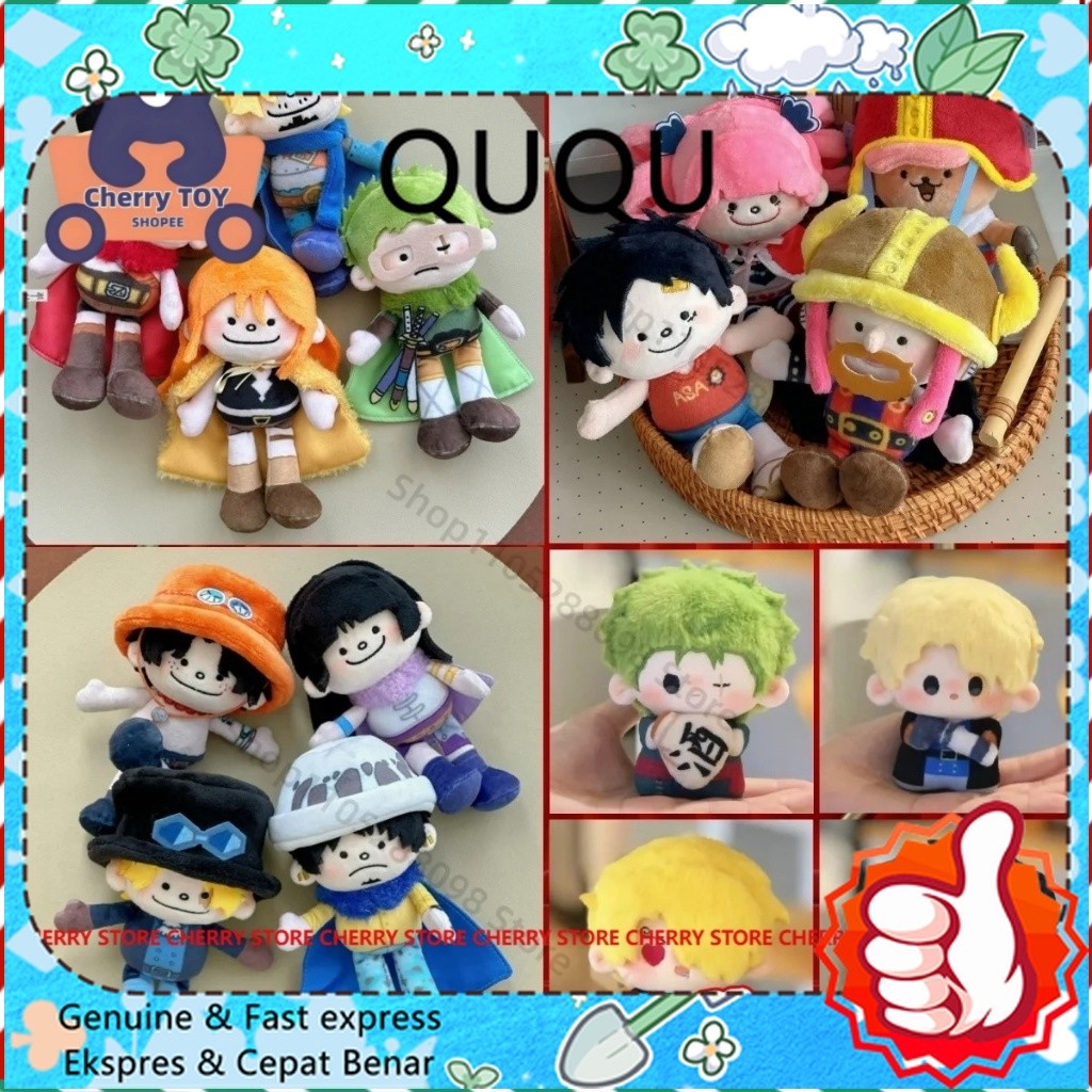 15cm One Piece Plush Boneka Isi Luffy Zoro Sanji Nami Ace Nico Robin Sabo Hukum Chopper Usopp Perona