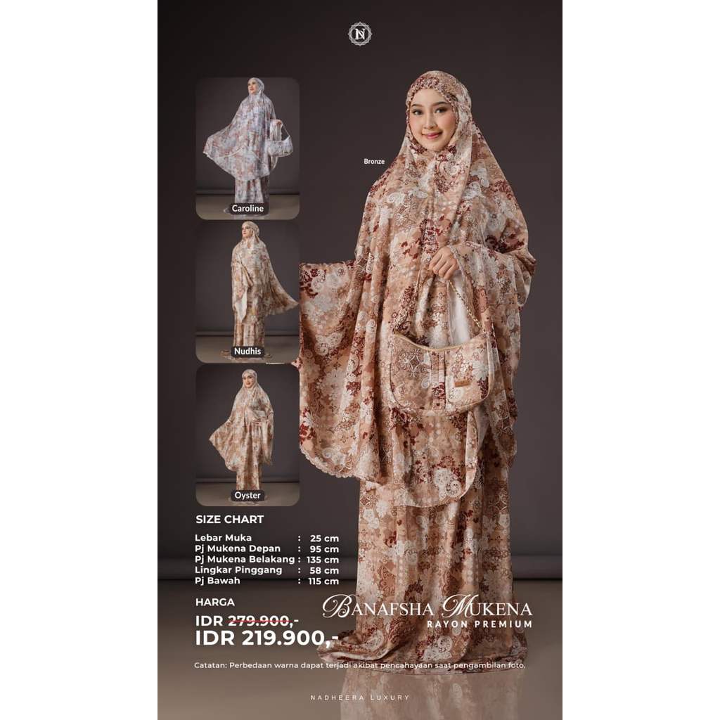 Banafsha Mukena Set by Nadheera Luxury (mukena rayon premium)