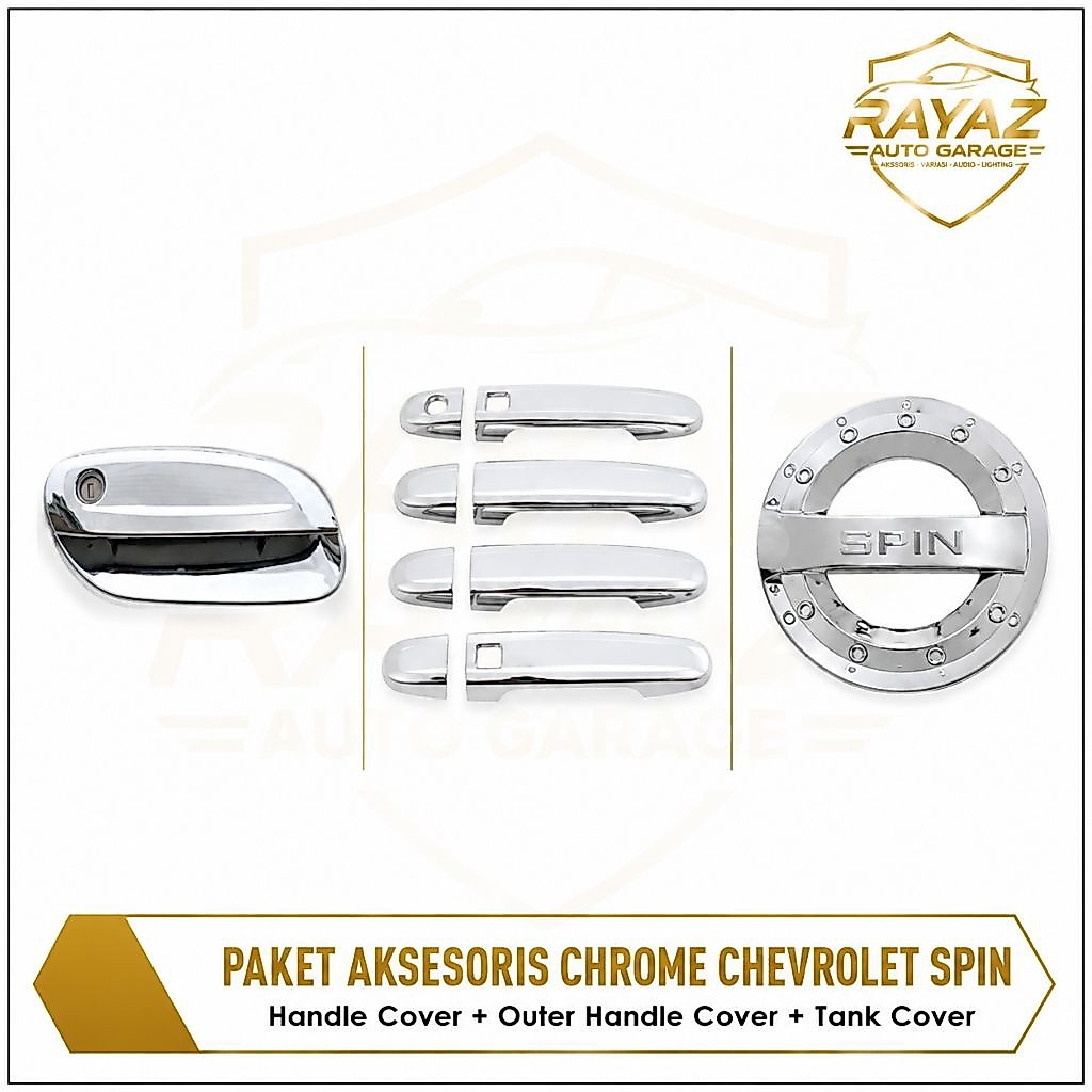 Paket Aksesoris Chrome Handle Cover Outer Tank Cover Chevrolet Spin
