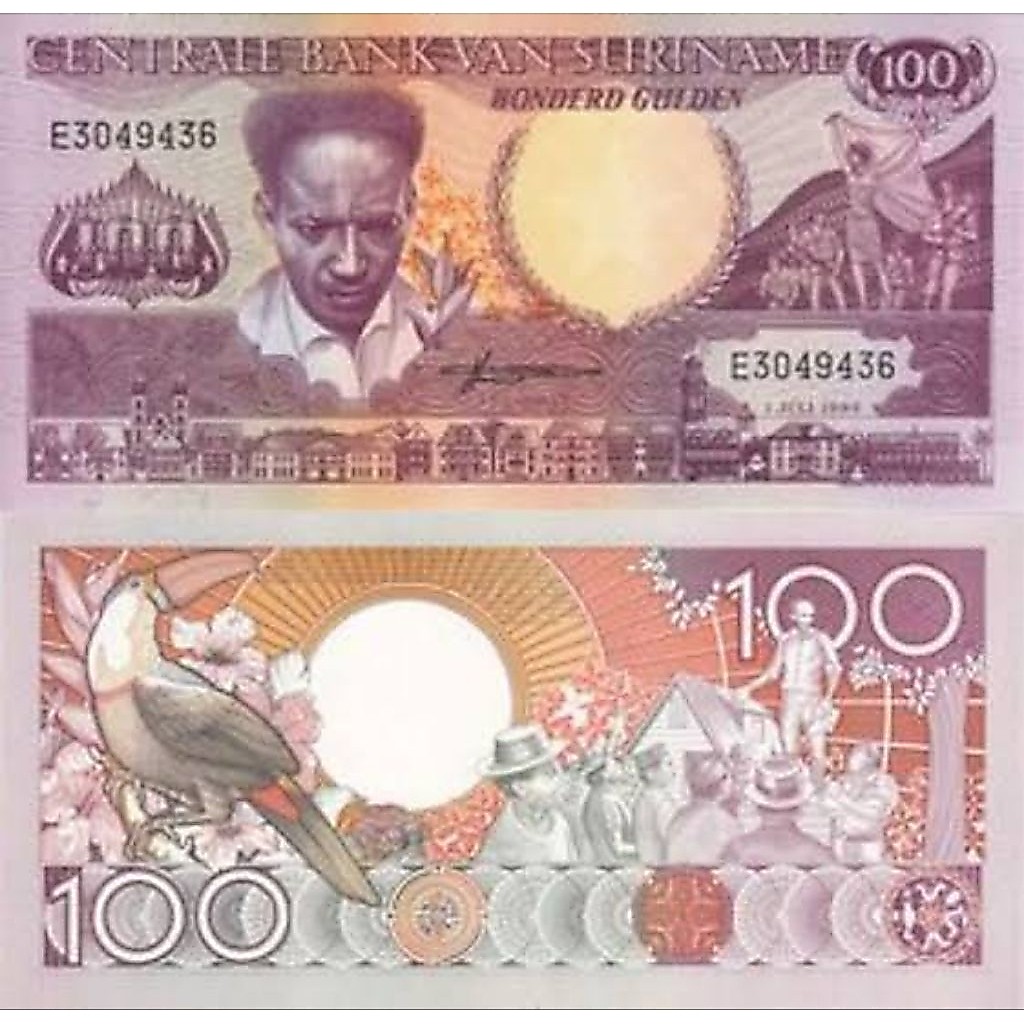 Uang Kuno Suriname 100gulden UNC untuk Mahar dan Koleksi Numismatik