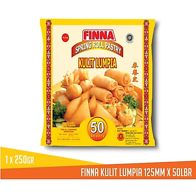 Fina Spring Roll Pastry Kulit Lumpia 125 x 50 Lembar 250gr