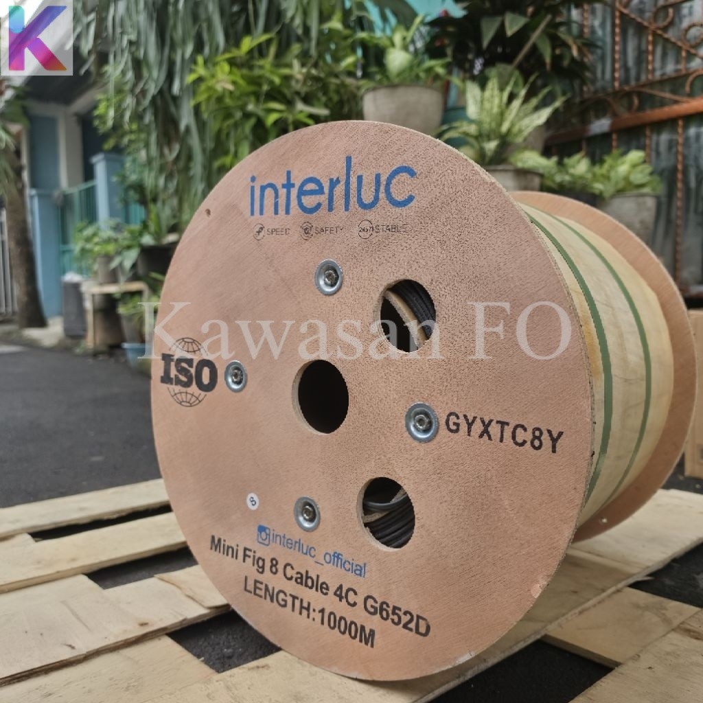 Interluc Kabel 4 Core Fig8 | KU Mini 4 Core Fig8 | Kabel Fiber Optic Cable 1KM FTTH