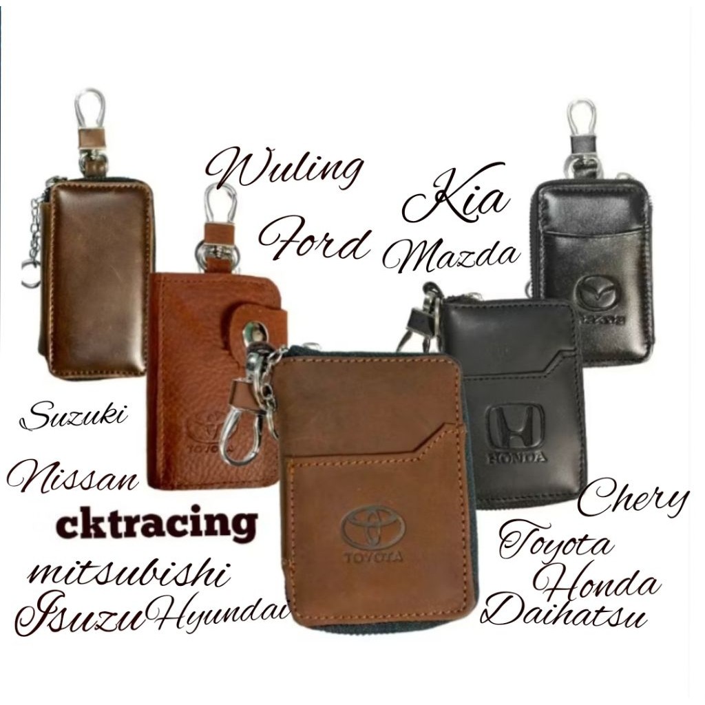 Dompet kunci mobil kulit asli original dompet stnk sim etoll kredit card