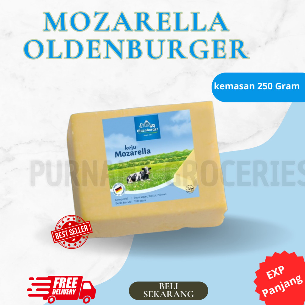 

Keju Mozarella Oldenburger 250 Gram Import Jerman (HALAL)