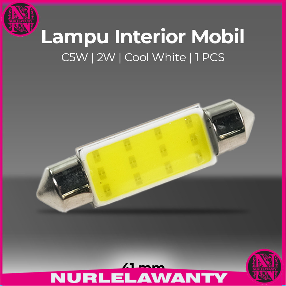 

- Lampu Interior Mobil LED Plat Dome Light C5W 2W Cool White 1 PCS - BA9S -