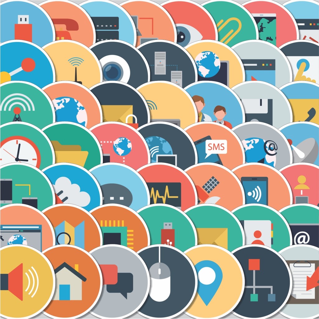 

Stiker Cutting Pack Stiker Ikon Internet Flat Isi 100Pcs Series Aesthetic Lucu Keren Untuk Koper Bahan Vynil