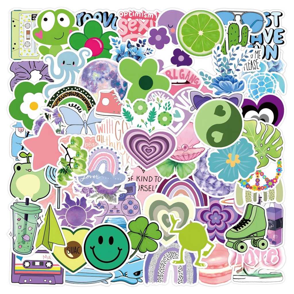 

60/120/240pcs Fresh Pastel Retro Stickers For Suitcase Skateboard Laptop Luggage Phone Car Styling DIY Decal Pegatinas