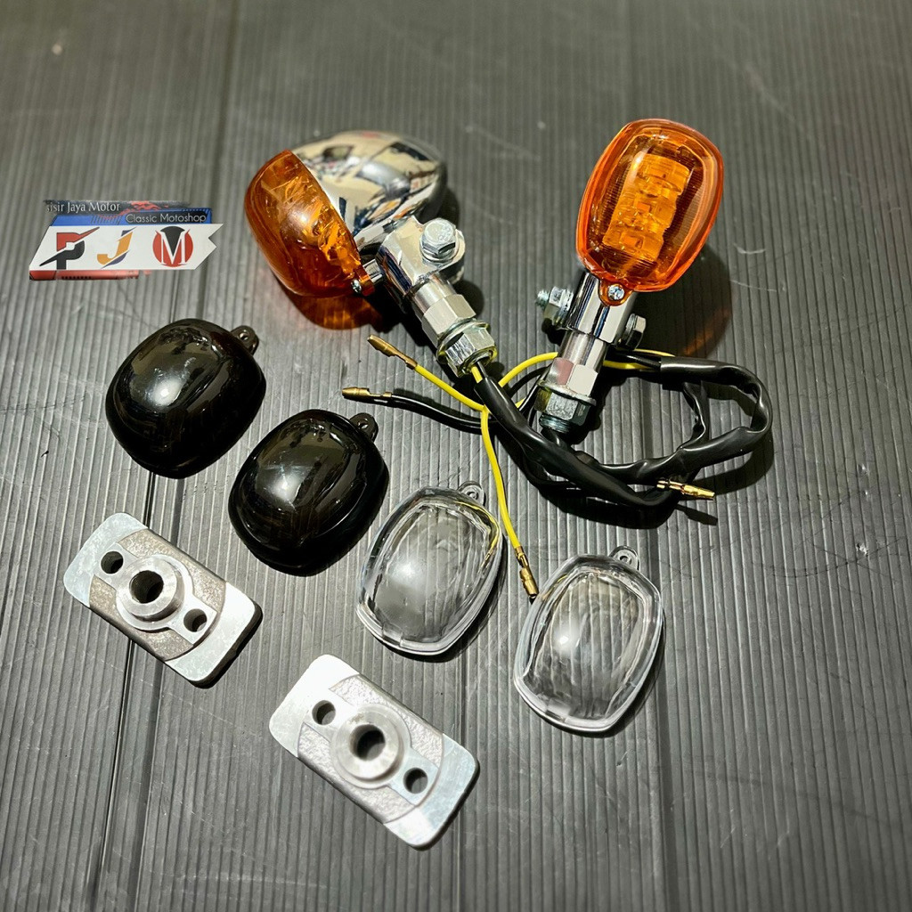 Reteng LED Tripel Mika Chrome set Manisan Sein GL Kotak Max Pro Bahan CNC universal motor