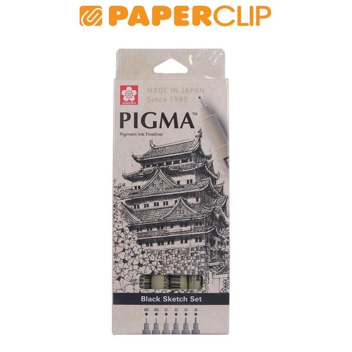 

BALLPOINT SAKURA PIGMA MICRON BLACK SKETCH SET 6 XSDK-BK6A