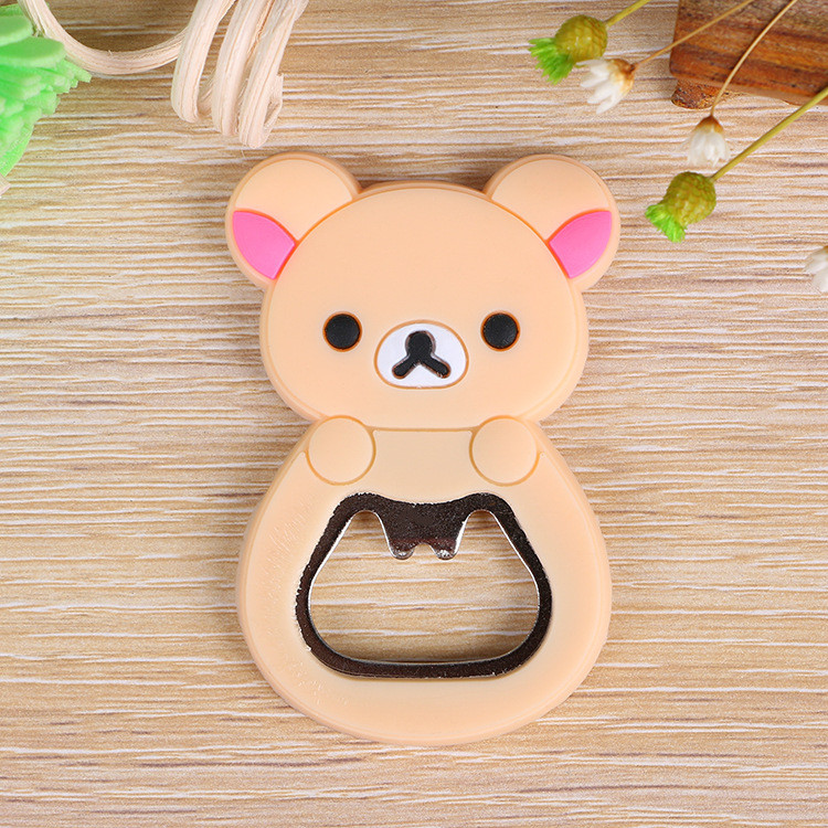 

Rilakkuma Bottle Opener Magnet Fridge New Cute Relax Bear Wine Accessories Refrigerator Magnets Kitchen Gadgets Home Decor Gift