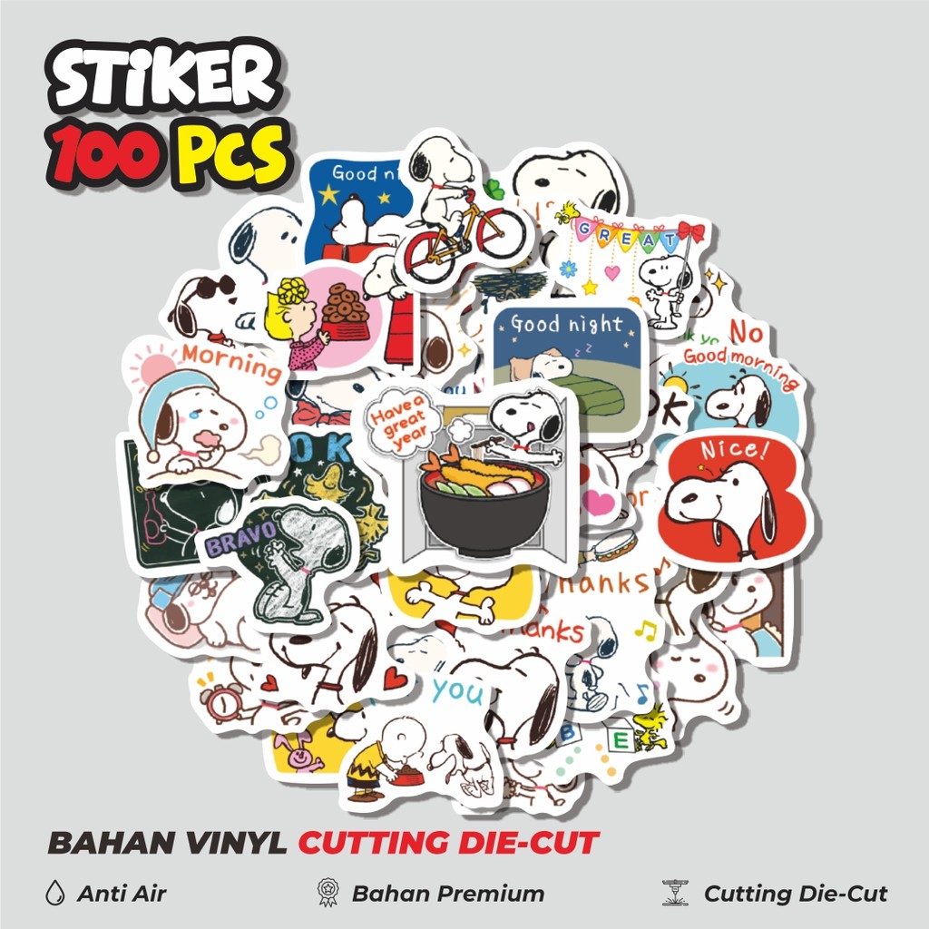 

Terbaru! 50 pcs Stiker Kartun Snoopy V34 Dekorasi Lucu Kreatif untuk Notebook, Skateboard, HP