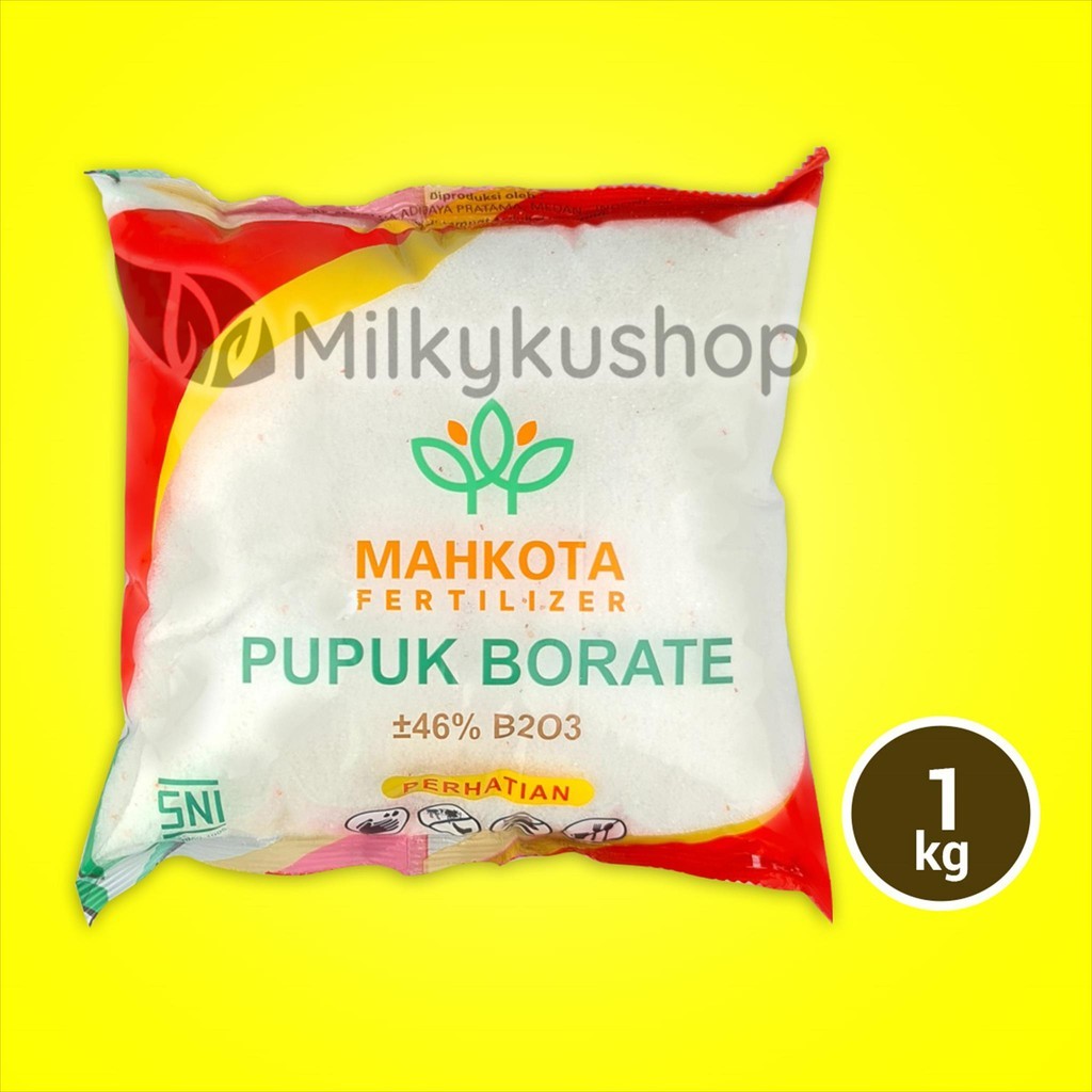 PUPUK MAHKOTA BORAT BORATE 1 KG KEMASAN PABRIK
