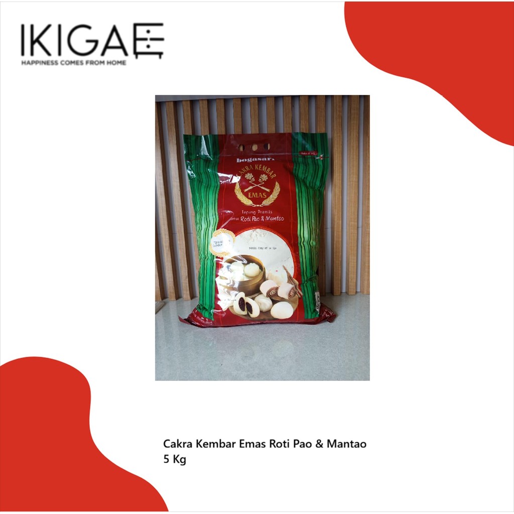 

TEPUNG TERIGU CAKRA KEMBAR EMAS / PREMIKS ROTI PAO DAN MANTAO 5 KG