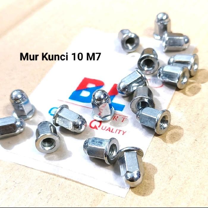 MURAH (10pcs) Mur topi kunci 10 M7 / Mur Head Honda grand Supra/ Mur knalpot Tiger