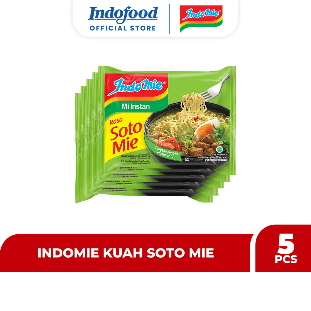 

5 PCS - Indomie Kuah Soto Mie 70 Gr