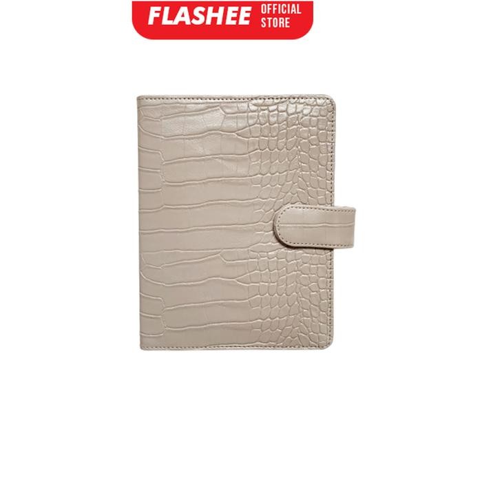 

Notebook Mini Binder Polos A6 6 Ring Eksklusif Agenda A6 Polos Binder Berkualitas Multifungsi - Croco Abu