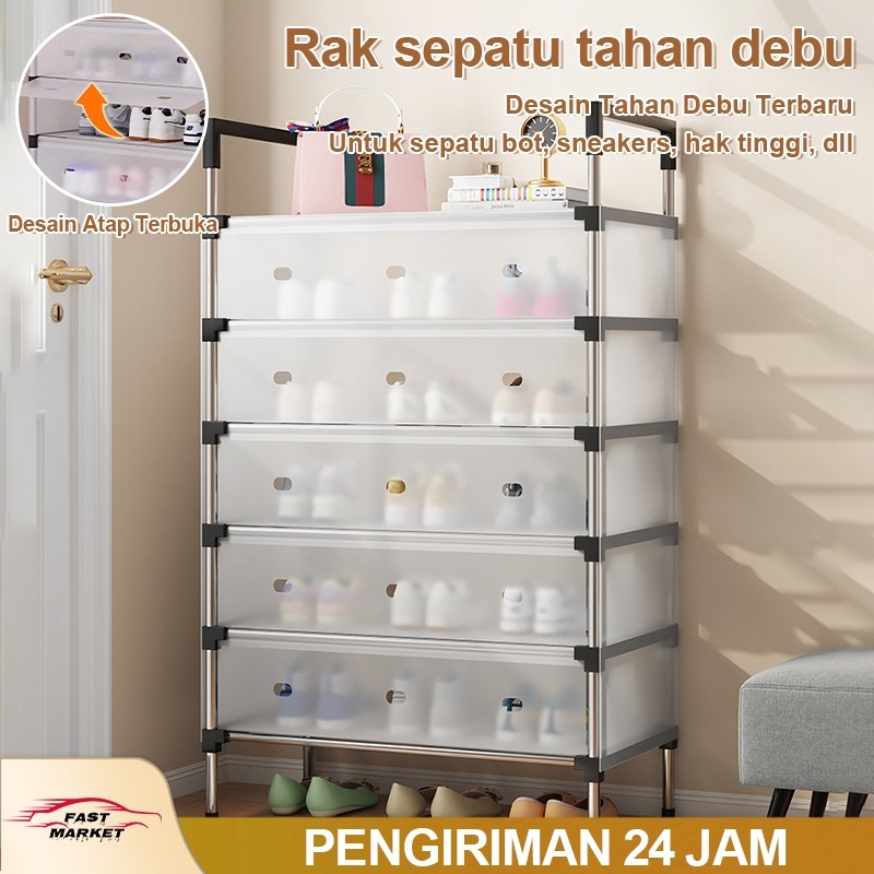 ZA12QW [Fast Market]Rak Topi Sepatu Rak Sepatu Rak Serbaguna Rak Sepatu Tahan Debu Serbaguna Rak Gan