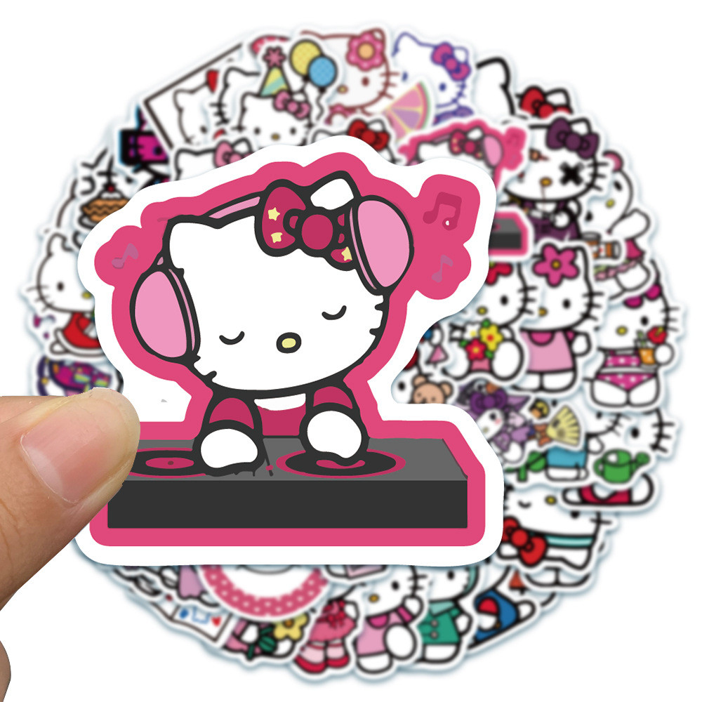 

50/100/150PCS Cartoon Hello Cat Stickers Cute -ildren y Decals Phone Laptop Guitar Refrigerator Computer Waterproof Stickers