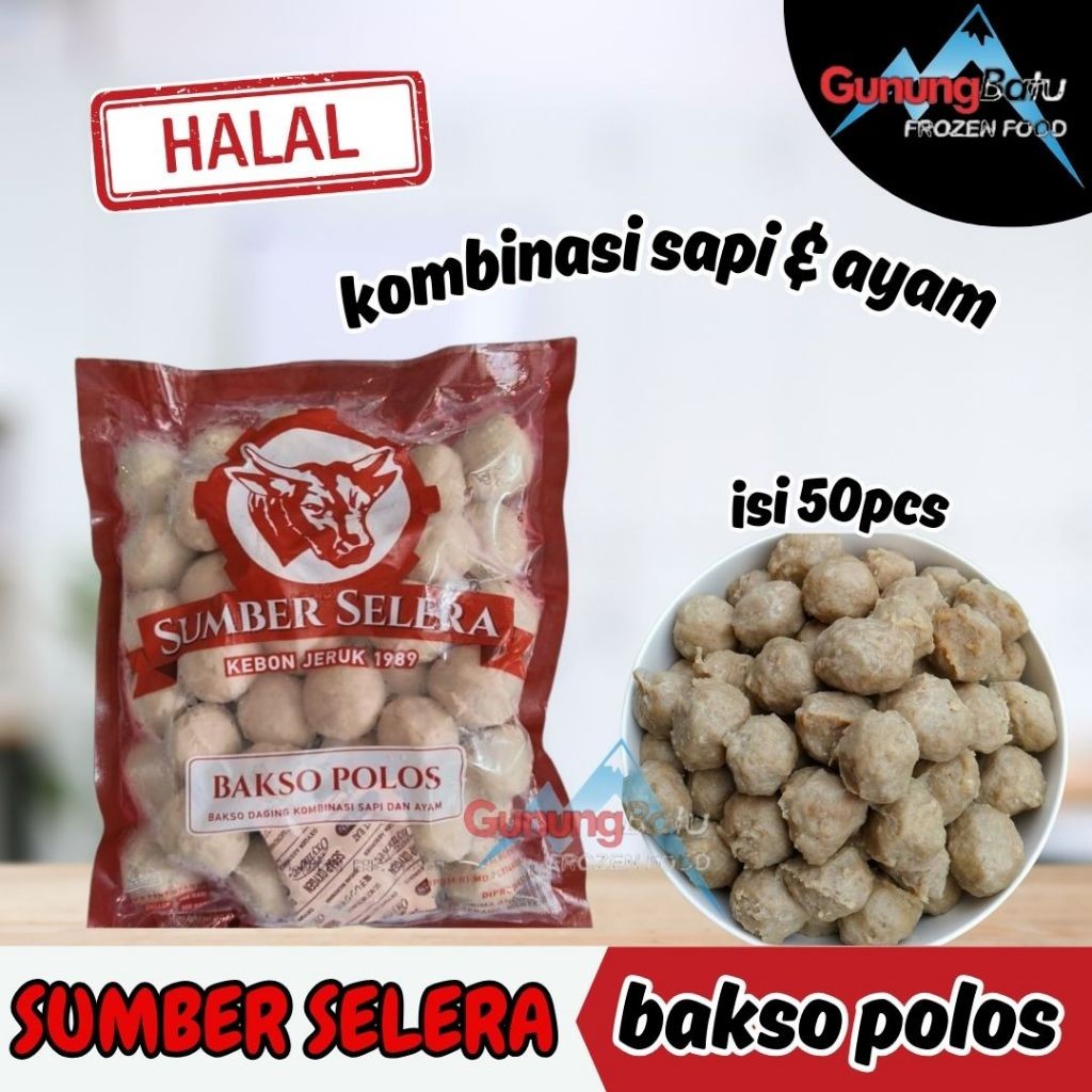 

SUMBER SELERA BAKSO SAPI POLOS KOMBINASI SAPI & AYAM ISI 50