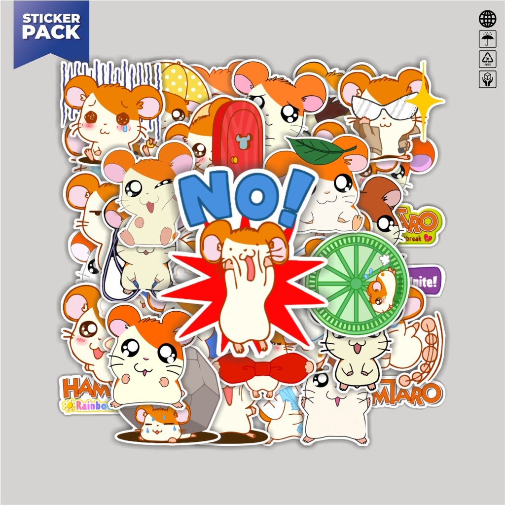 

[100PCS]Stiker Pack Stiker Kartun Hamtaro Aesthetic Vinyl Anti Air Dekorasi Sticker Laptop Buku Journal Koper Helm Casing HP Gitar Helm Skateboard