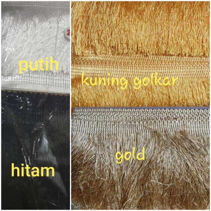 Renda Rumbai Katun Lebar 15 Cm Panjang 20 MeterMurah