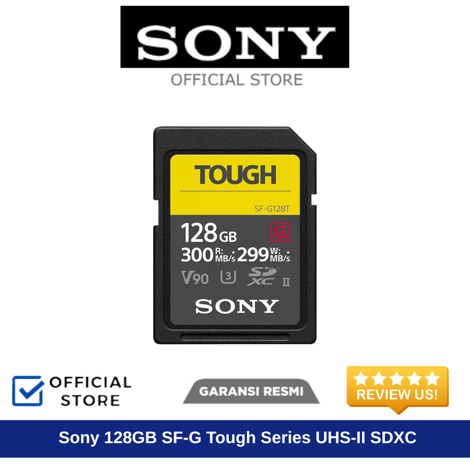 Sony 128GB SF-G Tough Series UHS-II SDXC Memory Card 128 GB Garansi Resmi