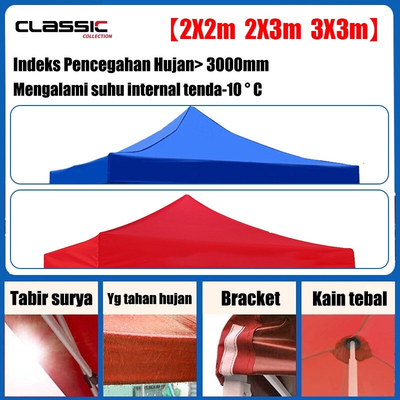Outdoor Tenda Bazar 3x3, 2x3 2×2Tenda Jualan Tenda Bazar Pameran Tenda gazebo Otomatis Tenda Lipat