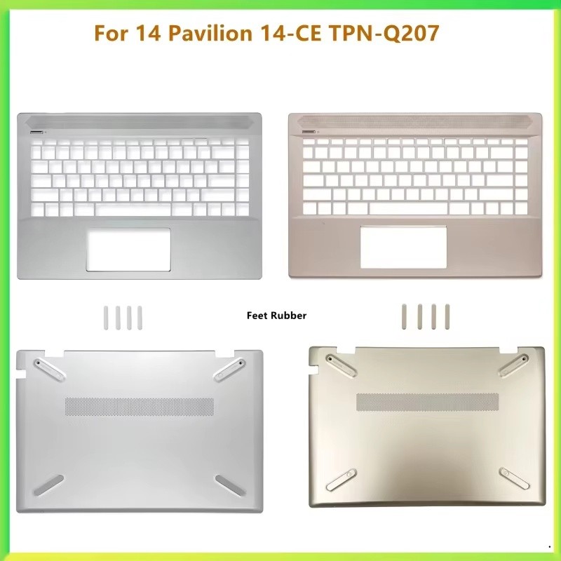 New Laptop Top Case Palmrest Upper Housing Bottom  Cover Case For Hp 14 Pavilion 14-CE TPN-Q207 shel