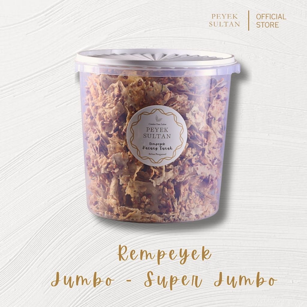

Biteful Shop PEYEK SULTAN - Rempeyek Semua Varian Toples Jumbo (Khusus Instan dan Same Day)