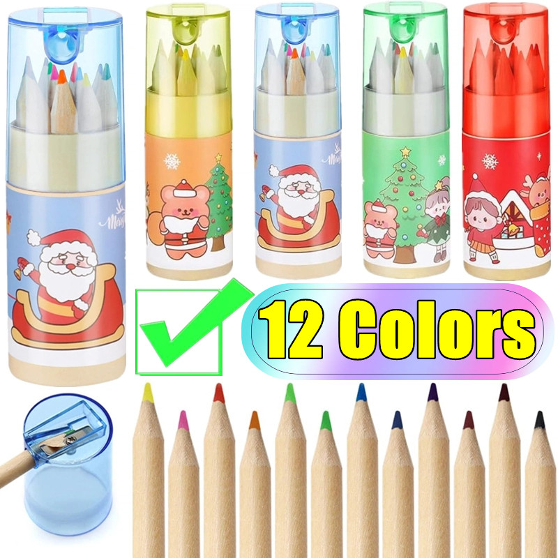 

New 12-Colors Drawing Pencils for Children Birthday Party Office Stationery School Kindergarten Carnival Prizes Gifts
